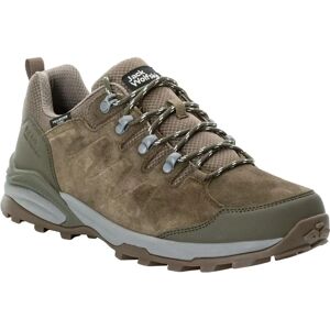 JACK WOLFSKIN REFUGIO TEXAPORE LOW M - Hiking Shoe - Velours Leather, Brown JACK WOLFSKIN REFUGIO TEXAPORE LOW M - Hiking Shoe - Velours Leather, Brown