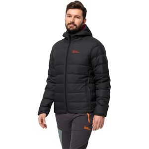 Jack Wolfskin Ather Down Hooded Jacket - Grey - Regular Fit - Down Insulation Jack Wolfskin Ather Down Hooded Jacket - Grey - Regular Fit - Down Insulation