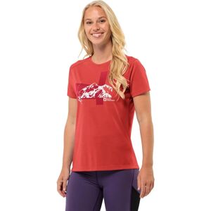 Jack Wolfskin VONNAN S/S GRAPHIC T W - Vibrant Red - XS - T-shirt Jack Wolfskin VONNAN S/S GRAPHIC T W - Vibrant Red - XS - T-shirt
