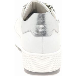 Gabor Quench Womens Casual Trainers - White/Silver - 7.5 - Casual Trainers Gabor Quench Womens Casual Trainers - White/Silver - 7.5 - Casual Trainers