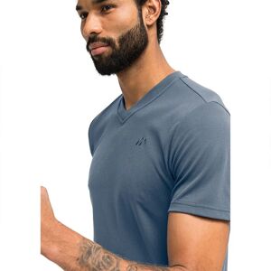 Maier Sports Wali Blue V-Neck Quick-Drying T-Shirt Maier Sports Wali Blue V-Neck Quick-Drying T-Shirt