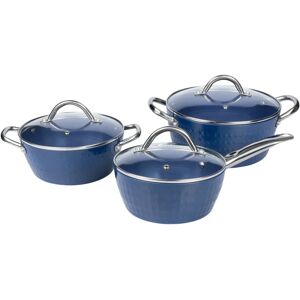 MODERNE HAUSFRAU - Diamant - Blau - 6-teilig - Kochgeschirr-Set MODERNE HAUSFRAU - Diamant - Blau - 6-teilig - Kochgeschirr-Set