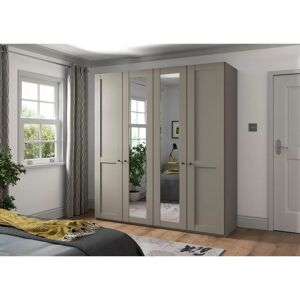 WIEMANN Göteborg Kleiderschrank - 4 Türen, 216x58cm, Kieselgrau WIEMANN Göteborg Kleiderschrank - 4 Türen, 216x58cm, Kieselgrau