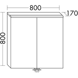 burgbad Eqio Spiegelschrank - 2 Türen, 800x800mm, Eiche Dekor burgbad Eqio Spiegelschrank - 2 Türen, 800x800mm, Eiche Dekor