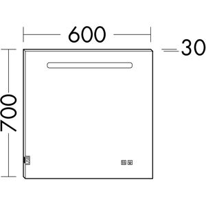 burgbad Eqio Leuchtspiegel mit LED-Beleuchtung - horizontal 60 cm burgbad Eqio Leuchtspiegel mit LED-Beleuchtung - horizontal 60 cm