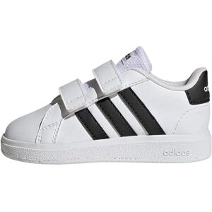 adidas Kids Grand Court Lifestyle Hook And Loop Shoes - White adidas Kids Grand Court Lifestyle Hook And Loop Shoes - White