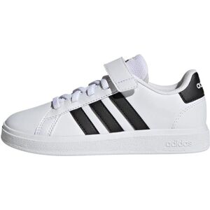 Adidas Grand Court Kids (Elastic Lace And Top Strap) - cloud white/core black/core black Adidas Grand Court Kids (Elastic Lace And Top Strap) - cloud white/core black/core black