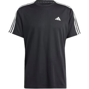 adidas 3 Stripe Essentials Training T-Shirt - Black/White - T-Shirt adidas 3 Stripe Essentials Training T-Shirt - Black/White - T-Shirt