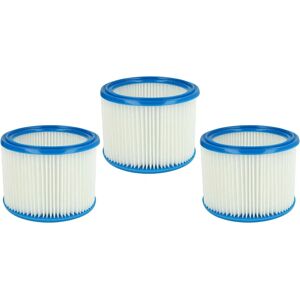 VHBW Nilfisk Attix Filter Set - 3 Pleated Filters - White/Blue VHBW Nilfisk Attix Filter Set - 3 Pleated Filters - White/Blue