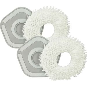 vhbw 2x Microfiber Pads for Dreame W10, W10 Pro Cleaning Robot - White/Grey vhbw 2x Microfiber Pads for Dreame W10, W10 Pro Cleaning Robot - White/Grey