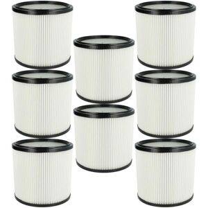 vhbw Starmix Vacuum Filter Set - 8 Pleated Cartridges - Black & White vhbw Starmix Vacuum Filter Set - 8 Pleated Cartridges - Black & White