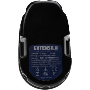 EXTENSILO Battery DCD925 - 3300mAh NiMH 18V Black EXTENSILO Battery DCD925 - 3300mAh NiMH 18V Black