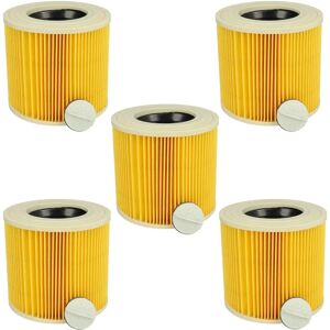 VHBW Set 5 Filters for Wet/Dry Vacuum Cleaner - Yellow - F9 - Model 9.755-260.0 VHBW Set 5 Filters for Wet/Dry Vacuum Cleaner - Yellow - F9 - Model 9.755-260.0