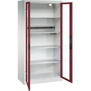 C+P Basic Batterieschrank mit transparenten Türen - Akkumulator-Schränke C+P Basic Batterieschrank mit transparenten Türen - Akkumulator-Schränke