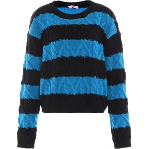 Mymo XL/2XL Zwart Turquoise Trui - Sweater Mymo XL/2XL Zwart Turquoise Trui - Sweater