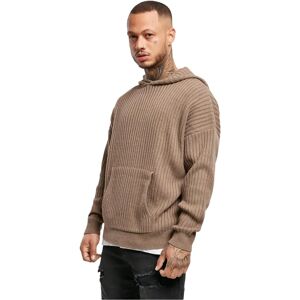 Urban Classics XL Khaki Ribbed Knit Hoodie - Hoodies Urban Classics XL Khaki Ribbed Knit Hoodie - Hoodies