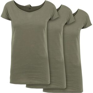 Build Your Brand Oliv bred hals T-shirt 3-pack - T-shirt Build Your Brand Oliv bred hals T-shirt 3-pack - T-shirt