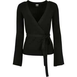 Urban Classics Ladies Rib Knit Wrapped Cardigan - Women’s Monochrome V-Neck Sweater Urban Classics Ladies Rib Knit Wrapped Cardigan - Women’s Monochrome V-Neck Sweater