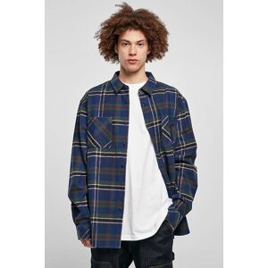 Urban Classics Mountain Flannel Skjorte Marine M - Skjorte Urban Classics Mountain Flannel Skjorte Marine M - Skjorte