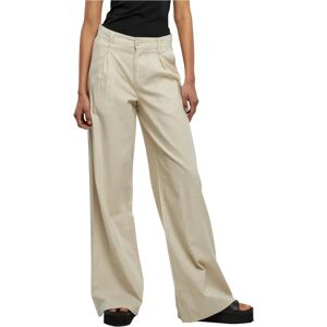 Urban Classics Damen Ladies High Linen Mixed Wide Leg Pants - Byxor Urban Classics Damen Ladies High Linen Mixed Wide Leg Pants - Byxor
