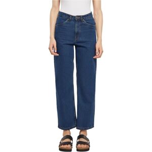 Urban Classics Dam Cropped Straight Leg Jeans - Navy Blue - Jeans Urban Classics Dam Cropped Straight Leg Jeans - Navy Blue - Jeans