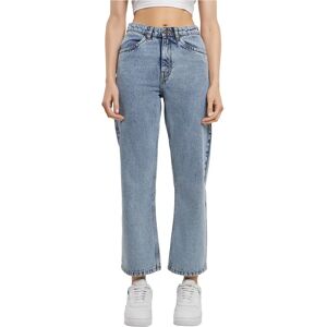 Urban Classics W27 Ljusblå cropped raka jeans - Jeans Urban Classics W27 Ljusblå cropped raka jeans - Jeans