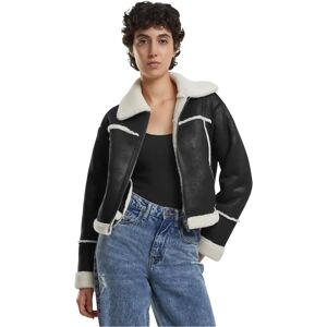 Urban Classics Giacca in shearling per donne - Giacca - Nero/Sandbeige Urban Classics Giacca in shearling per donne - Giacca - Nero/Sandbeige