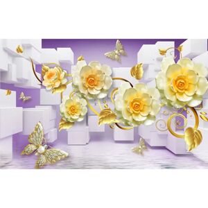 PAPERMOON Abstrakt Blumen Tapete - Wanddekoration - 2,5m x 1,86m PAPERMOON Abstrakt Blumen Tapete - Wanddekoration - 2,5m x 1,86m