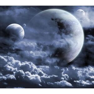 PAPERMOON Wolken mit Monden Bunt Wandbild - Wandbild PAPERMOON Wolken mit Monden Bunt Wandbild - Wandbild