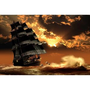 PAPERMOON Schiff Wandbild - Bunt, 4x2,6m, 8 Bahnen PAPERMOON Schiff Wandbild - Bunt, 4x2,6m, 8 Bahnen