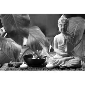 PAPERMOON Buddha Wandtapete Schwarz & Weiß - Wandbild PAPERMOON Buddha Wandtapete Schwarz & Weiß - Wandbild