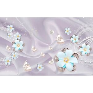 PAPERMOON Blumen Schmetterling Tapete - Wandbild PAPERMOON Blumen Schmetterling Tapete - Wandbild