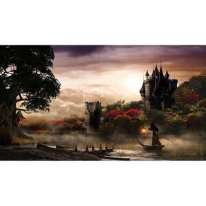 PAPERMOON Bunte Tapete Mystery Lake Castle - Wandbekleidigung PAPERMOON Bunte Tapete Mystery Lake Castle - Wandbekleidigung