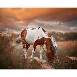 PAPERMOON Pinto Pony Mädchen Wandbild - Wandbild PAPERMOON Pinto Pony Mädchen Wandbild - Wandbild