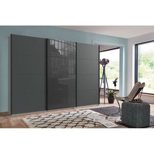 WIMEX Norderstedt Kleiderschrank - Graphit/Glas grau - 3 Schiebetüren WIMEX Norderstedt Kleiderschrank - Graphit/Glas grau - 3 Schiebetüren