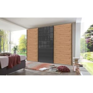 Wimex Norderstedt Kleiderschrank - Artisan Eiche Nachbildung/Glas grau - 3 Schiebetüren Wimex Norderstedt Kleiderschrank - Artisan Eiche Nachbildung/Glas grau - 3 Schiebetüren