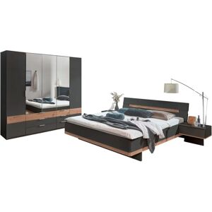 WIMEX Gibraltar - Schlafzimmer-Set, grau, 180x200cm, mit Schrank & Nachttischen WIMEX Gibraltar - Schlafzimmer-Set, grau, 180x200cm, mit Schrank & Nachttischen