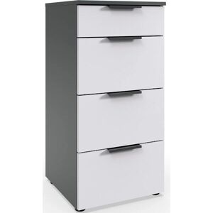 WIMEX Level Sideboard weiß/graphit - 4 Schubladen WIMEX Level Sideboard weiß/graphit - 4 Schubladen