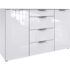 Wimex Weiße 4-Schubladen 4-Regale Sideboard - Sideboard Wimex Weiße 4-Schubladen 4-Regale Sideboard - Sideboard