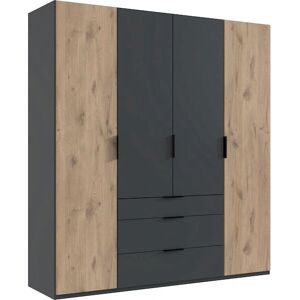 WIMEX Burgos Modell Kleiderschrank - 4-Türig, 216cm Hoch, 200cm Breit - Grau WIMEX Burgos Modell Kleiderschrank - 4-Türig, 216cm Hoch, 200cm Breit - Grau