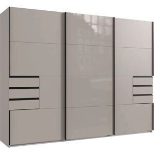 Wimex Saigon Kleiderschrank - Glastüren, Sandgrau, 270x208x64cm - Schrank Wimex Saigon Kleiderschrank - Glastüren, Sandgrau, 270x208x64cm - Schrank