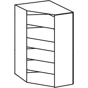 WIMEX Münster Eckschrank - Stahlkleiderstange WIMEX Münster Eckschrank - Stahlkleiderstange