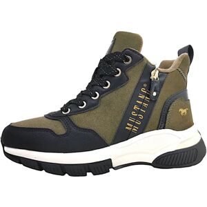 MUSTANG SHOES Khaki Lederenimitatie Sportieve Hoge Boots - Enkellaarsjes MUSTANG SHOES Khaki Lederenimitatie Sportieve Hoge Boots - Enkellaarsjes