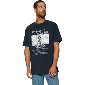 MISTERTEE Bigie Retro Poster T-shirt - Casual, Unisex, Niebieski MISTERTEE Bigie Retro Poster T-shirt - Casual, Unisex, Niebieski