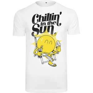 Tricou Mister Tee Chillin' the Sun Alb 4XL Tricou Mister Tee Chillin' the Sun Alb 4XL
