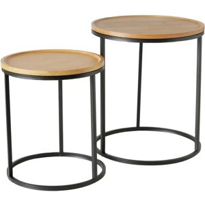 Boltze Home Borino Ensemble de Tables Basse en Bambou et Fer - 2 pièces - Publicité Boltze Home Borino Ensemble de Tables Basse en Bambou et Fer - 2 pièces - Publicité