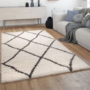 Tappeto Paco Home a Pelo Lungo - Motivo Diamante Scandinavo - 60x90 cm Tappeto Paco Home a Pelo Lungo - Motivo Diamante Scandinavo - 60x90 cm