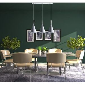 Lámpara Colgante Paco Home Blanco/Aluminio - Ajustable 1,5m - Diseño Moderno Lámpara Colgante Paco Home Blanco/Aluminio - Ajustable 1,5m - Diseño Moderno