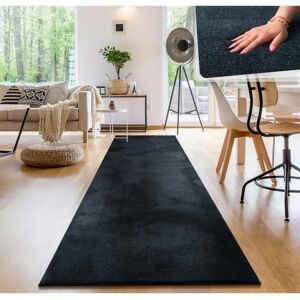 Alfombra Paco Home Azul Marino - Sala de Estar Unicolor Lavable Alfombra Paco Home Azul Marino - Sala de Estar Unicolor Lavable