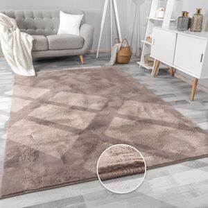 Alfombra Taupe Paco Home - Pelo Largo, Suave, Lavable - Decoración Alfombra Taupe Paco Home - Pelo Largo, Suave, Lavable - Decoración